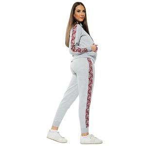 PIHA SPORTS Conjunto de chándal de poliéster/algodón con estampado personalizado para mujer, sudadera con capucha de manga larga a rayas y pantalones, trajes deportivos 2 en 1, 2 piezas - Product Image 6