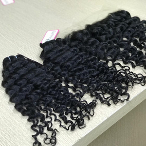 Deep wavy bundle High Quality VIRGIN Remy Vietnamese Hair Double Machine Weft Unprocesses HUMAN HAIR EXTENSION - Product Image 1