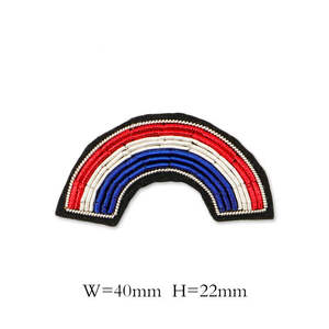 เข็มกลัดรูปเมฆสายรุ้งขนาดเล็ก งานปักมือจากผ้าไหมอินเดีย ลายการ์ตูน - Product Image 2