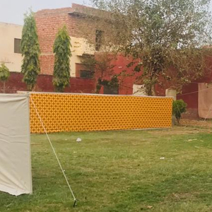 Mur latéral en toile de taille personnalisée, coupe-vent, noir et blanc, pour tente, jardin, désert, équipement de Camping de plein air - Product Image 5