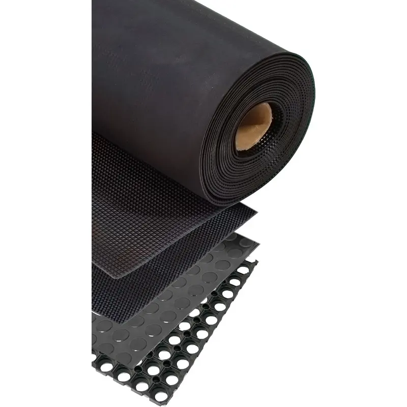 Hoge Kwaliteit Rubber Vellen H.1 M L.20 M Ook Met Textiel Inserties Metaldetectable Klaar Voor Export