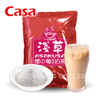 Boba — gobelet à bulles instantanées, ml, avec sachet de poudre de thé au lait et aux fraises, emballage
