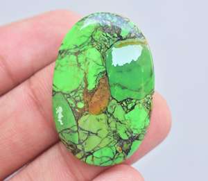 Cabujón de cobre verde turquesa, todas las formas mezcladas, envoltura de alambre, joyería, piedra turquesa para joyería - Product Image 2
