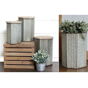 Maceta de forma redonda única para jardín, maceta de flores de patio de campo - Product Image 2