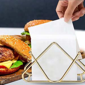 Élégant porte-serviettes doré Design antique moderne Vaisselle Porte-repas Rangement élégant Idéal pour la cuisine et le mariage - Product Image 3