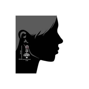 Pendientes de plata de ley con grabado para niñas, joyería hecha a mano de diseño precioso, 5,9 CM, NSJ-816/46028 - Product Image 3