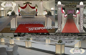 Pakistaní Mehndi etapa oro Paisley decoración fibra tallada Paisley para decoración de la boda de Mehndi etapa decoración Paisley Prop - Product Image 3