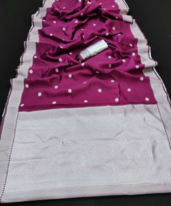 Kanchipuram seda Banarasi algodón Lino Sari tamaño libre fiesta desgaste boda india último diseñador étnico señoras desgaste - Product Image 3