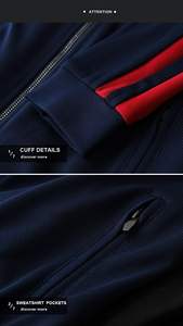 Traje de chándal de lana Lisa para hombre, ropa deportiva de equipo, traje de entrenamiento deportivo, ropa de entrenamiento y Jogging - Product Image 5