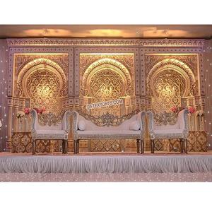 New Style Reception Stage 3D <b>Frame</b> Set Silver Look Dreamy <b>Wedding</b> Stage Backdrop Decor Contemporary <b>Wedding</b> Stage <b>Frames</b> Panel - Product Image 1