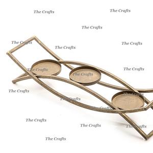 Portavelas de aluminio color oro al por mayor para bodas, fiestas y eventos. Portavelas decorativo de calidad superior. - Product Image 4