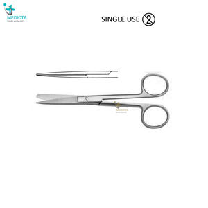 Ciseaux chirurgicaux réutilisables en acier inoxydable, aigus/à pointe arrondie - Instruments stériles pour la chirurgie générale - Product Image 4