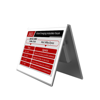 Placa de identificación electrónica ESL para oficina, placa de nombre digital inalámbrica de tinta electrónica para negocios y conferencias, 7,5 pulgadas