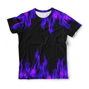 Camiseta con estampado de sublimación abstracta, cuello redondo, ropa de calle, ropa deportiva ajustada para hombre, camiseta estampada - Product Image 3