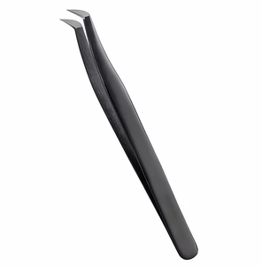 Pinzas de extensión de pestañas de volumen ruso de Color negro de Plasma puntas de fibra herramientas de injerto de pestañas pinzas de pestañas profesionales tipo A - Product Image 1