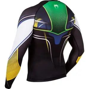 Best Quality Women's Men's Sublimated Short Sleeve Rash Guard Custom Blank XXL <b>Surf</b> Trend Black Yellow Green Blue Wholesale - Product Image 1