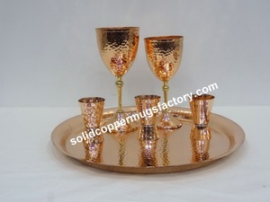 Hot Vantage Premium luxe fantaisie moderne nouveau Design cuivre martelé plateau de bar pour la décoration de la maison et l'utilisation des fêtes de salon - Product Image 6