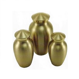 Urns สำหรับขี้เถ้าสูงเกรดมนุษย์ทองเหลืองสีดำและ Golden ใน; 34648 10นิ้ว Modern Plain,พิมพ์ผู้ใหญ่รอบอินเดีย SAMOVAR ส่งออก - Product Image 3