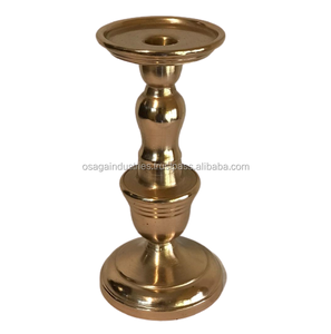 El último diseño de decoración de Casa de METAL de cobre color vela titular de la vela de hierro soporte mejor venta para decoración vela Pilar - Product Image 1