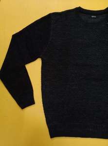 Ensemble de vêtements Overrun Étiquettes de marque Pull à col rond à manches longues pour hommes Anti-rétrécissement Nylon/Acrylique Décontracté Noir - Product Image 5