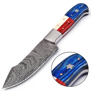 Handmade Damascus Steel Hunting <b>Knife</b> Beautiful RESIN WOOD <b>Handle</b> <b>Knife</b> (Smk1627) - Product Image 1
