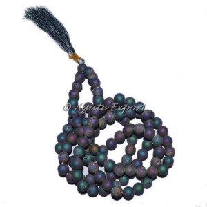 Cuentas de circonia cúbica chapadas en arcoíris, abalorios, Jap Mala - Product Image 1
