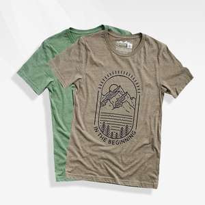 T-shirt pour homme en coton 100% de qualité supérieure, imprimé sur mesure, tricoté de haute qualité, 180g, col rond, manches courtes, écologique - Product Image 1