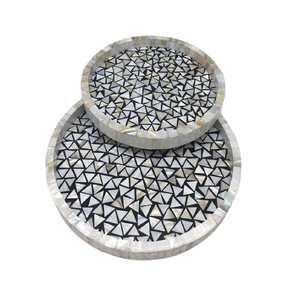 Platos para servir de madera y fregona, juego de tres tamaños diferentes, platos para servir postres de chocolates a baja velocidad - Product Image 2