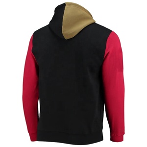 Pull à capuche unisexe en coton 100 % avec blocs de couleur, style uni, pour homme, coupe oversize, idéal pour l'hiver – Vêtements en gros - Product Image 3