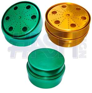 Draagbare Endodontische Organisatoren Rond Aluminium <span class=keywords><strong>Endo</strong></span> Doos Met Deksel Voor Tandheelkundige Handstukken En Ruimers - Product Image 1