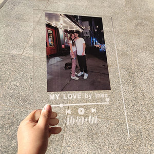 Tik Tok Album Photo chanson couverture Plaques de musique support <span class=keywords><strong>personnalisé</strong></span> Photo cadeau Plaque acrylique <span class=keywords><strong>Spotify</strong></span> - Product Image 1