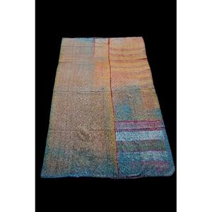 Vintage bohème Indigo réversible Kantha couette cousu à la main coton Kantha jeter couverture pour la maison hôtel ensembles de literie pour l'été - Product Image 5