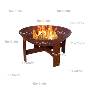 Brasero en fer avec support, qualité supérieure, forme ronde, foyer pour la décoration du jardin, accessoires - Product Image 1