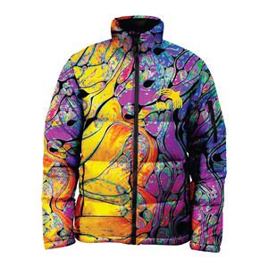 ¡Novedad de 2025! Chaqueta acolchada con cuello levantado para hombre, abrigos impermeables de burbujas de invierno, sublimación impresa Digital 3D directa - Product Image 3