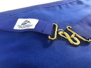 London Grand Rank Officer Custom-Size Handmade Undress Pack Magnetic Lambskin Provincial Senior Masonic Tablier Set Brodé - Product Image 6