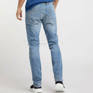 2025 <b>Men's</b> Light Color Motorbike <b>Jeans</b> Medium Plain Dyed Comfortable Fit - Product Image 3