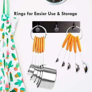 ชุดถ้วยตวงสแตนเลสทรงกลมมีหลายขนาดเหมาะสำหรับเครื่องใช้ในครัวที่บ้านเครื่องเงินดีไซน์ล่าสุด - Product Image 6