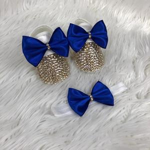 Wholesale Custom High Quality Blue <b>Bow</b> <b>Tie</b> <b>Baby</b> Shoes for Boys Newborn Wedding Parties All Seasons Breathable - Product Image 2