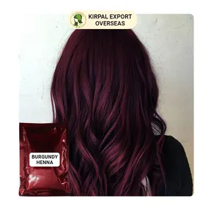 Cor mais Popular Natural Vibrante Borgonha Cabelo Henna baseado cor do cabelo 100% cinza cobertura fabricação em massa