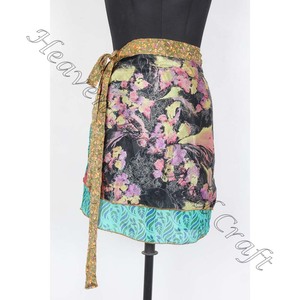 Mini jupe portefeuille pour femmes, vêtements de plage, Vintage, en soie imprimée, portefeuille magique - Product Image 2