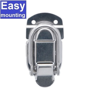 Hot HC317 serrure de fermeture en métal chromé argent pour boîte à bijoux en bois portable fermoirs de quincaillerie fermoirs à tension cadenas - Product Image 1