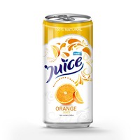 Marque de jus de fruits en aluminium mince, boisson naturelle douce, oem 250ml, NFC, bali, orange, 1 pièce