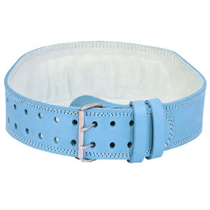 Cinturón de levantamiento de pesas de cuero de vaca de alta calidad, cómodo diseño de levantamiento de potencia contorneado, parte superior acolchada ajustable antideslizante para - Product Image 4