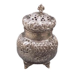 Diwali-Diya de Metal blanco y aluminio para decoración del hogar, accesorio decorativo religioso hecho a mano con acabado antiguo - Product Image 6