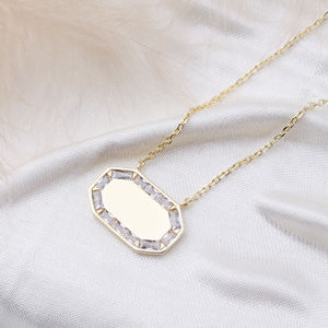 Yumfeel — collier pendentif à breloque, en forme d'octogone, bijou turc en argent Sterling 925, de Style géométrique - Product Image 2