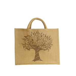 Hot Collection Custom Striped Pattern Jute <b>Tote</b> <b>Bag</b> 100% High Quality Factory Direct Bangladesh Custom Logo Custom Color <b>Medium</b> - Product Image 2
