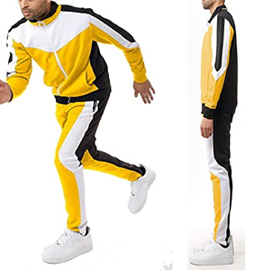 ชุดวอร์ม2ชิ้นสำหรับผู้ชาย,ชุดวอร์มกีฬากางเกงวิ่งขาจั๊มแบบมีซิปหลายสีสำหรับฤดูหนาวฤดูใบไม้ร่วง - Product Image 2