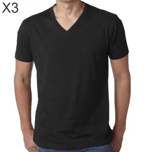 Wholesale 180 gsm plain tshirt soft 100% cotton black v neck t-shirt printing custom v neck t shirts men