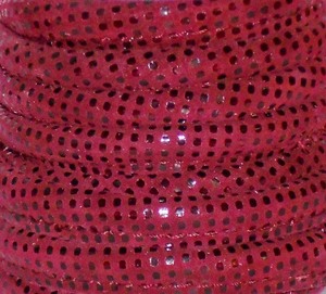 Nappa Leather Drawcord in Reptile Style High Quality Coated Finish Straps Stitched Design Bags Garments Home Textiles - Product Image 1
