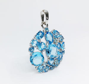 Colgantes de plata de ley 925 para uso diario, cadena de piedras preciosas de varios colores - Product Image 5